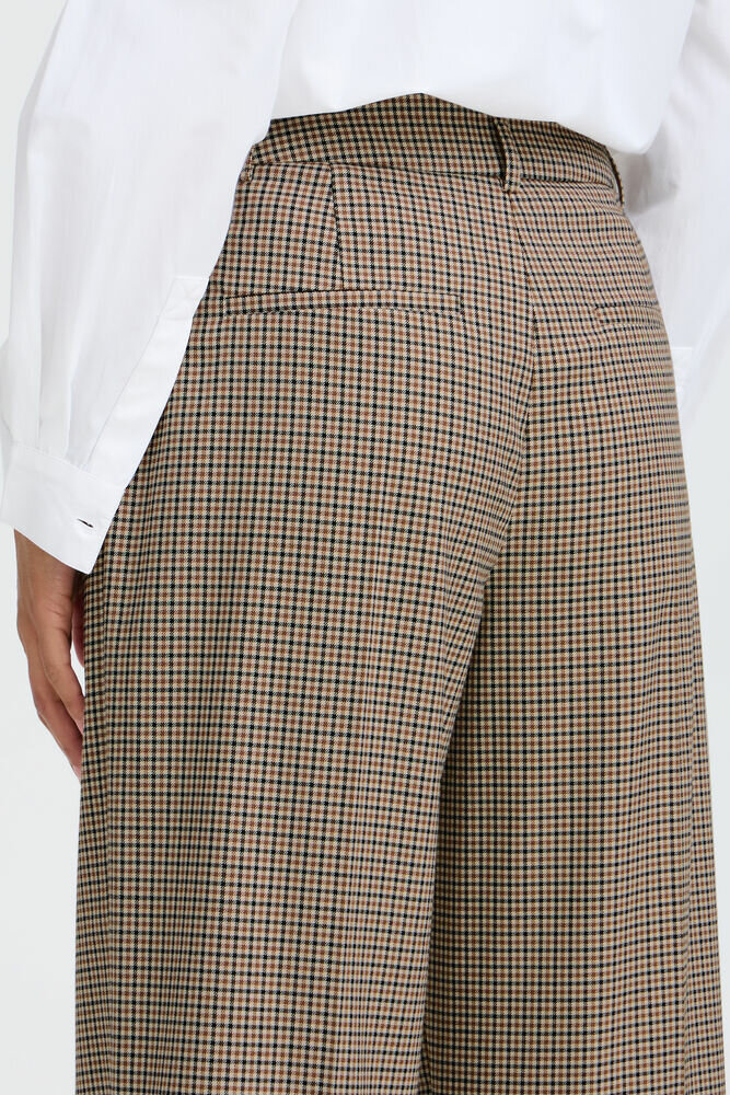 B-Young Byestolo Pants | Sepia Check - Green