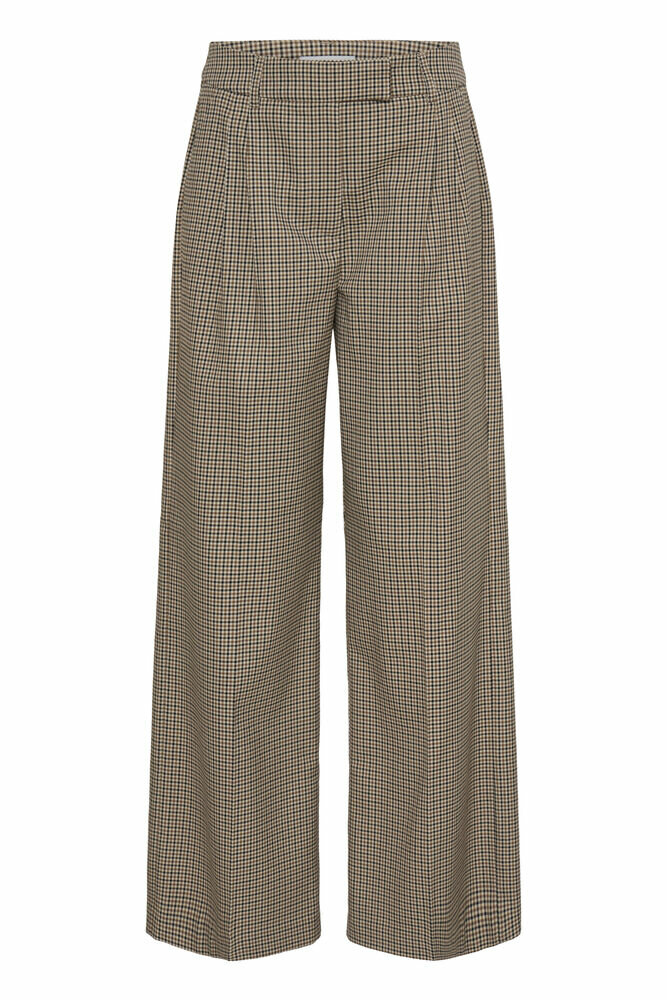 B-Young Byestolo Pants | Sepia Check - Green