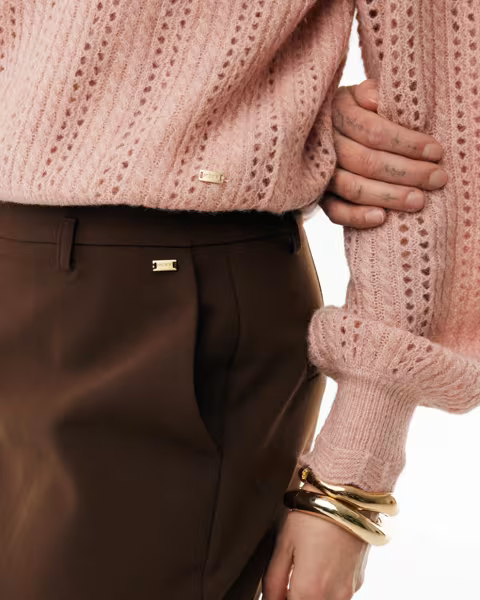 Mexx Pleated Belt Pants | Warm Brown