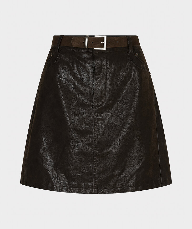 EsQualo Skirt Belt Structured PU | Rok met Riem