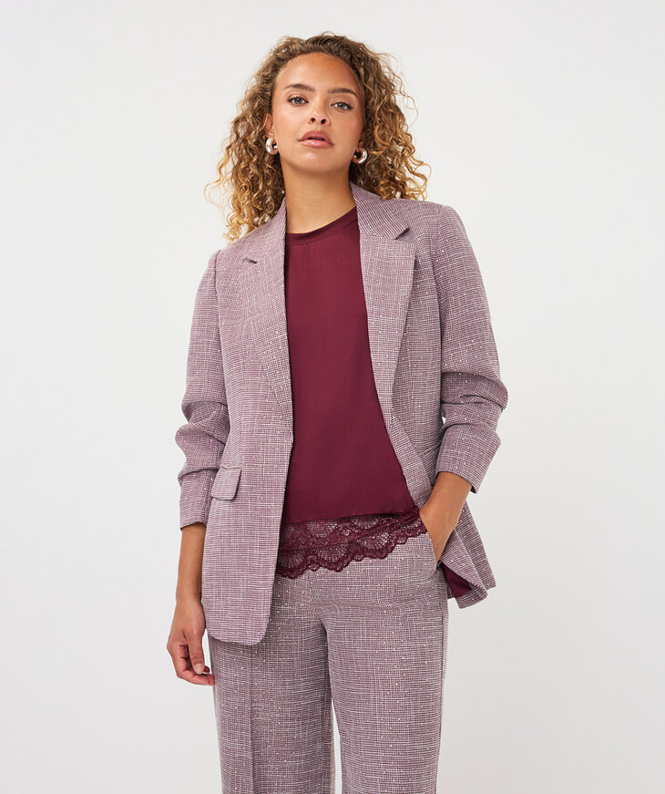 EsQualo Blazer Fancy Strass | Pied-de-poule