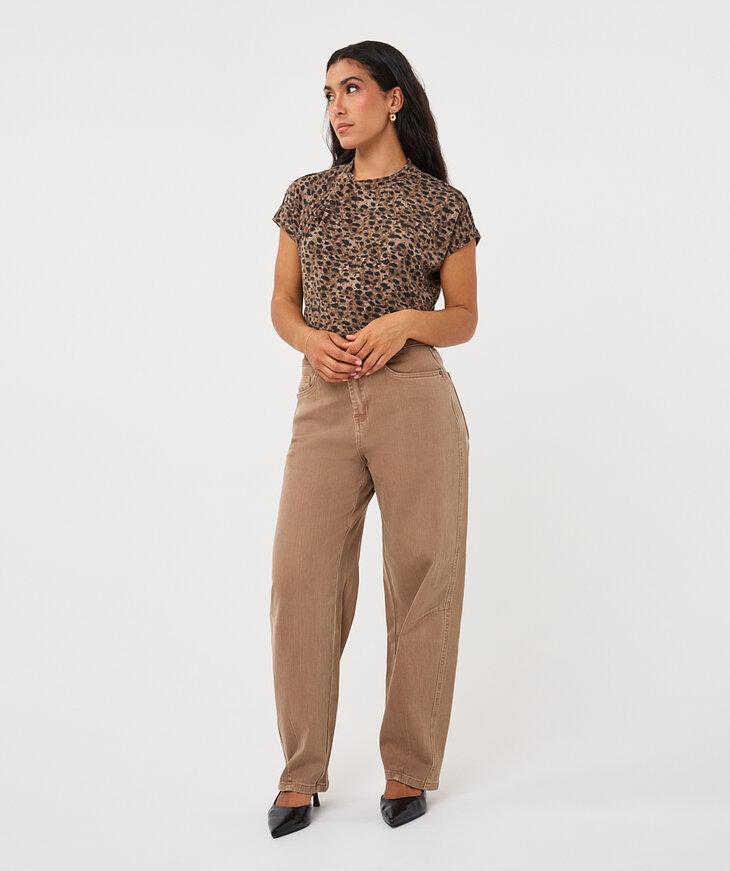 EsQualo Top Twist Detail | Leopard