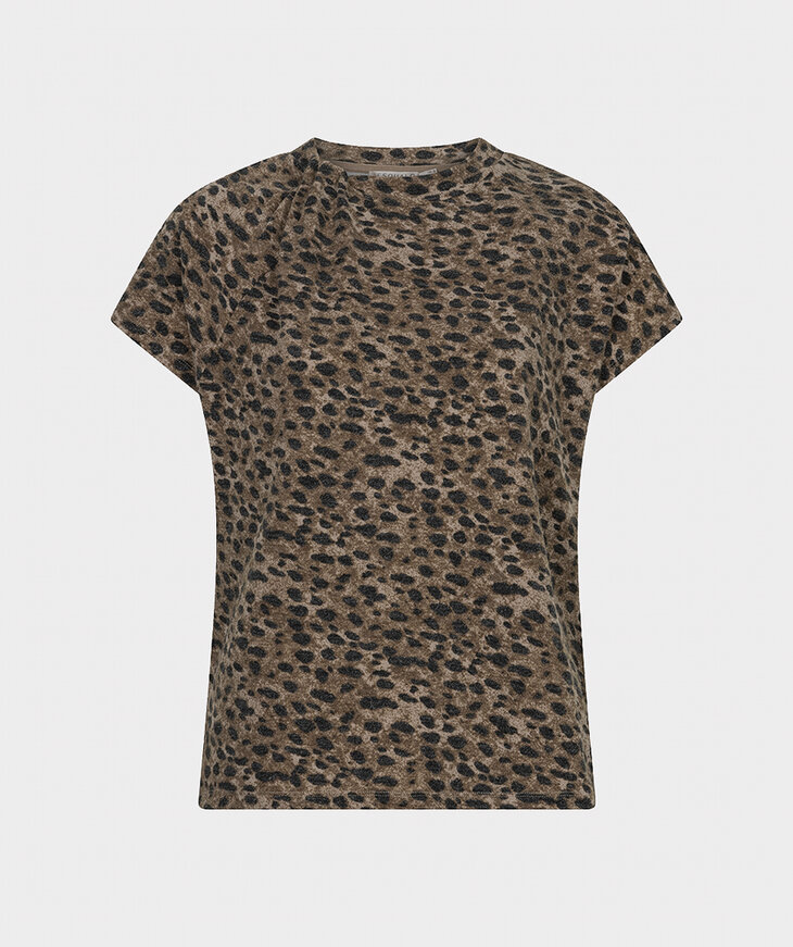 EsQualo Top Twist Detail | Leopard