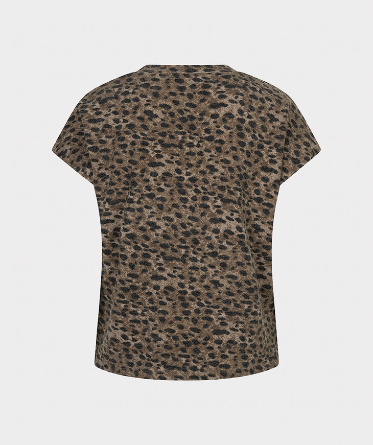 EsQualo Top Twist Detail | Leopard