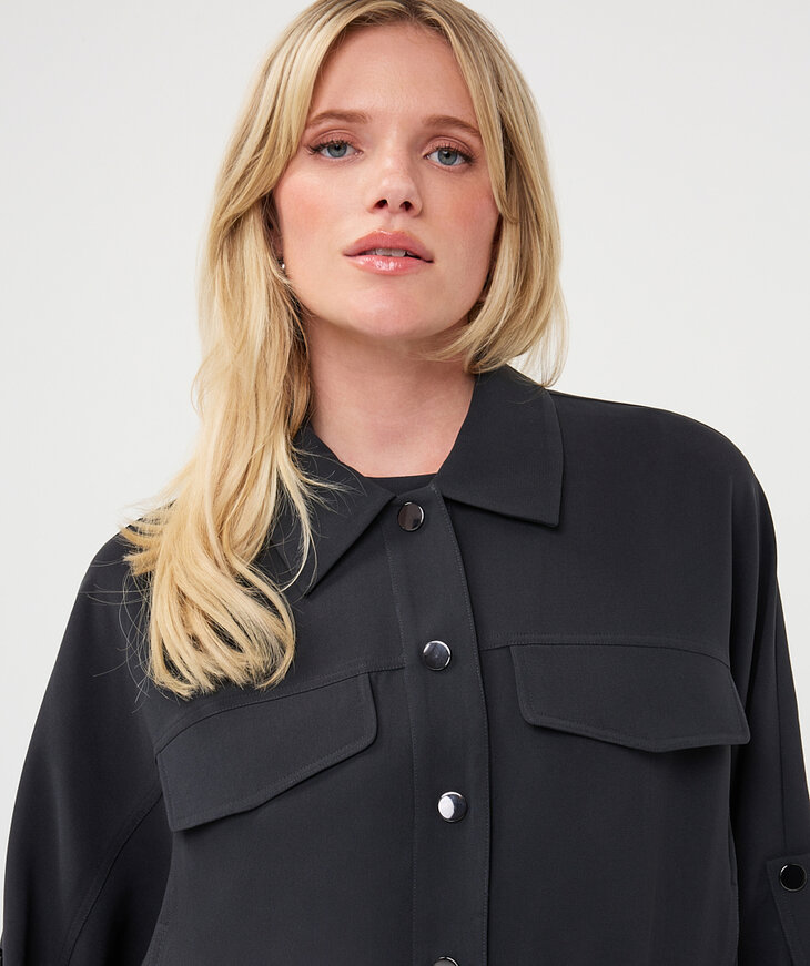 EsQualo Blouse Acetate | Oversized Blousejack