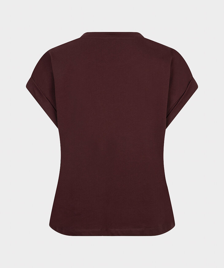 EsQualo T-shirt Roll Up Sleeve | Satin Look