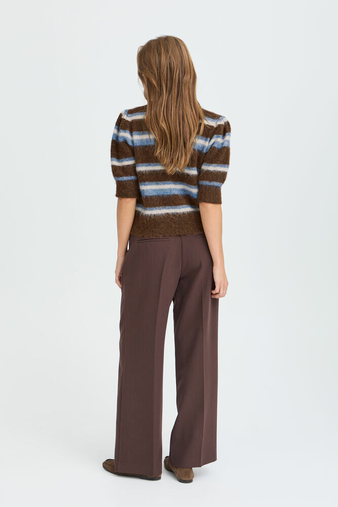 B-Young Bymilou SS Jumper | Potting Soil Mel. Stripe