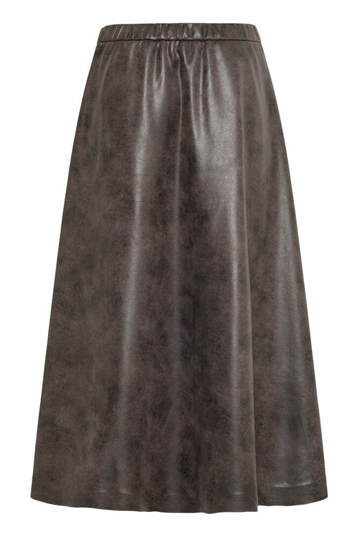 B-Young Bydimion Skirt | Brown Vegan Leather