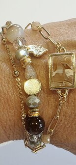 KN Armband 3delig I Cognac