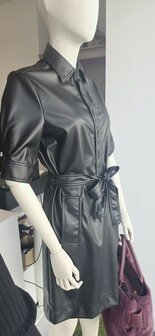 ESQUALO Dress super soft vegan leather - Black