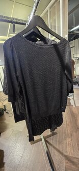 Mexx Fancy ajour sweater sparkle I Black