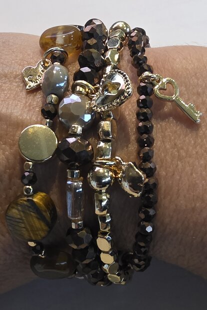 KN Armband 4delig I Koper-Honing