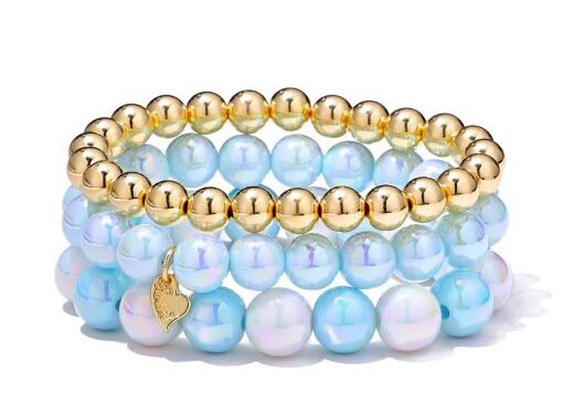 KN Armband 3delig I Blue white Wave Top 